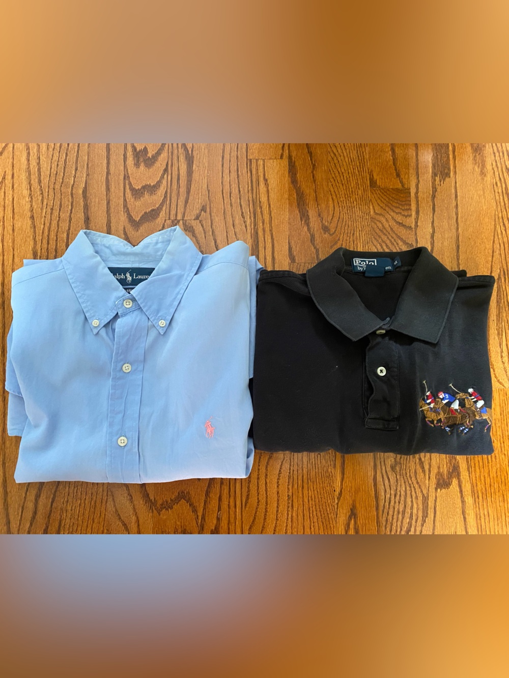 Lot of 2 Ralph Lauren Polo Shirt & Button-Down - both Men’s Size Medium